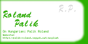 roland palik business card